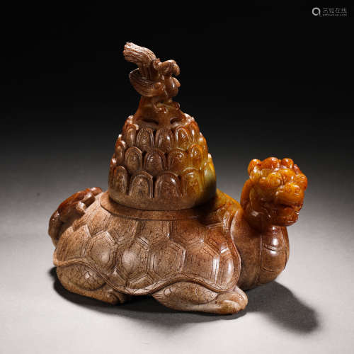 Han dynasty Hetian jade beast head aromatherapy