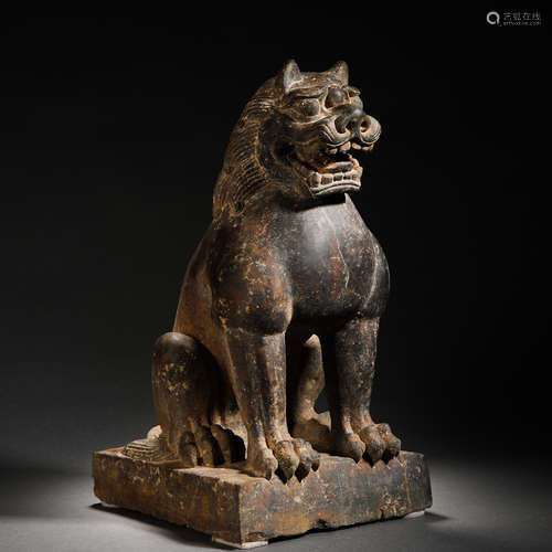 Han Dynasty stone lion statue