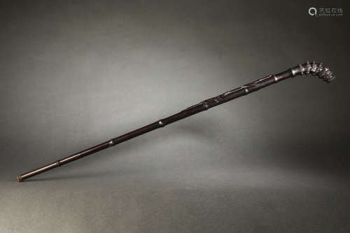 Qing Dynasty Sandalwood Scepter