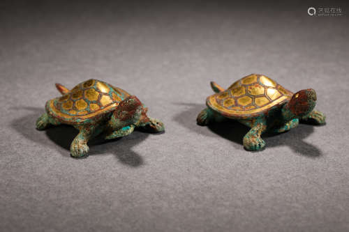 Han dynasty wrong gold and silver turtle
