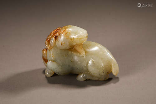 Qing Dynasty Hetian Jade Sheep