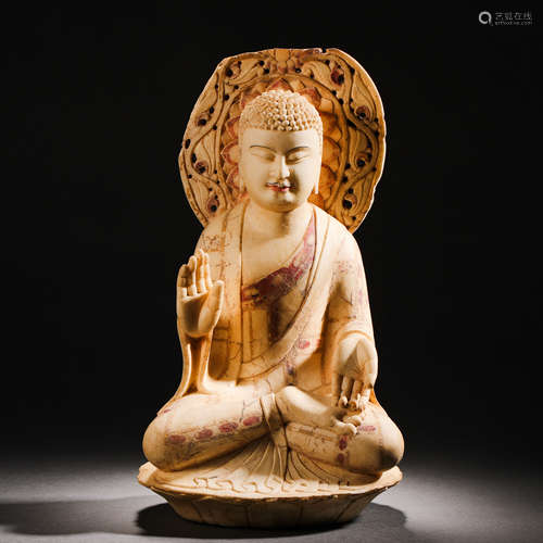 Han Dynasty Stone Buddha Statue