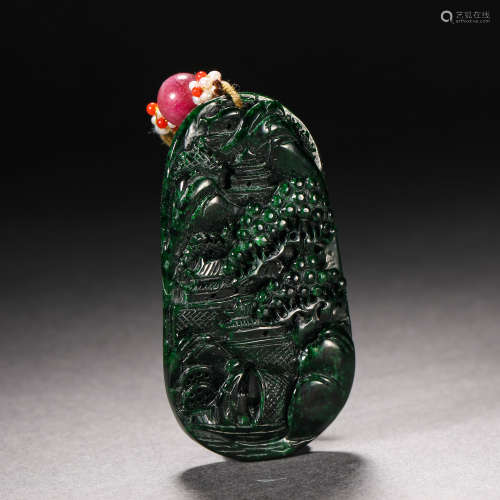 Qing Dynasty Jade Flower Brand Jewelry