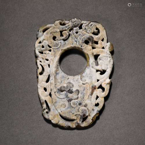 Han dynasty Hetian jade beast design jade pendant