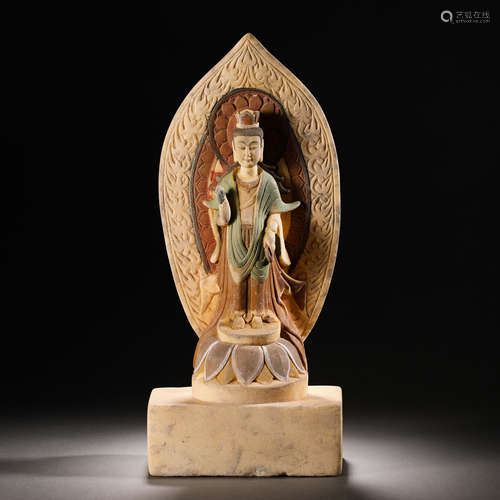 Han Dynasty Stone Statue of Guanyin