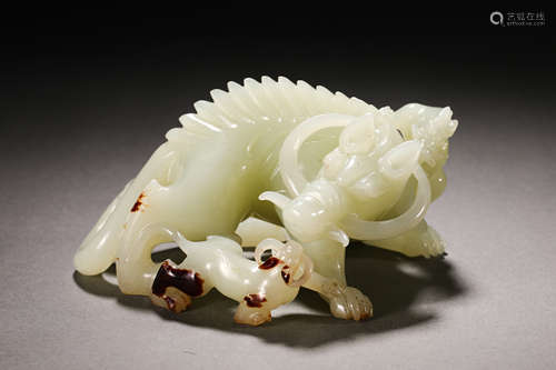 Han Dynasty Hetian jade beast