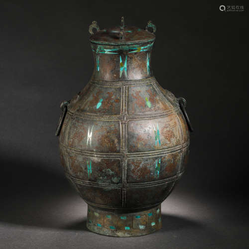 Han dynasty copper cap bottle