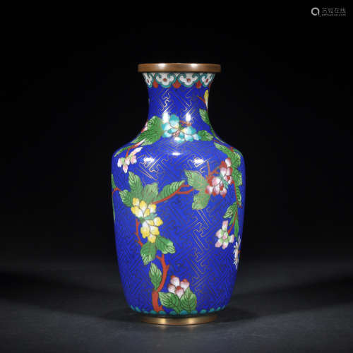 民国-景泰蓝花卉纹瓶