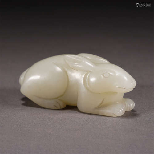 A WHITE JADE HARE,QING