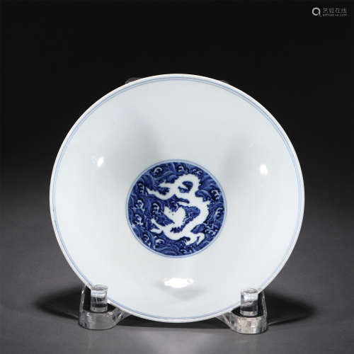 A BLUE AND WHITE PORCELAIN BOWL,XUANDE