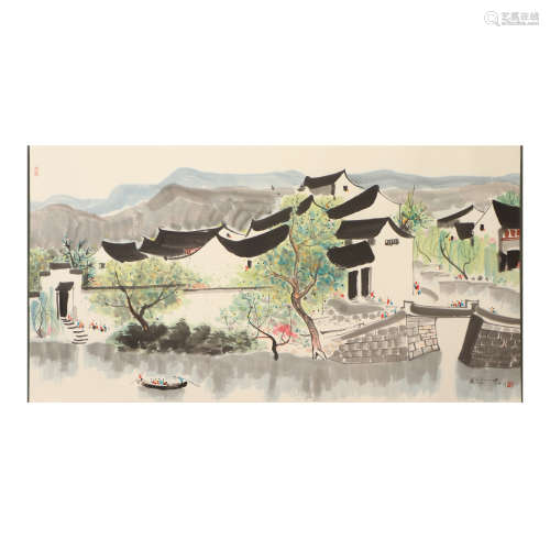 A CHINESE PAINTING SIGNED WUGUANZHONG