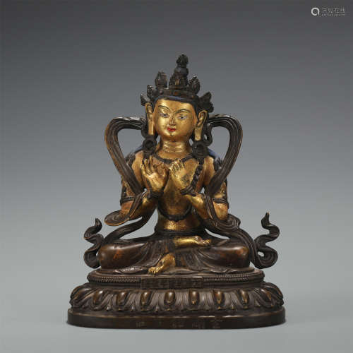 A BRONZE FIGURE OF BUDDHA STATUE