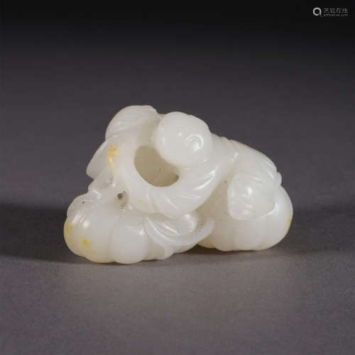 A WHITE JADE PAPER WEIGHT,QING