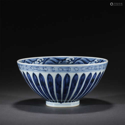 A BLUE AND WHITE PORCELAIN BOWL,XUANDE