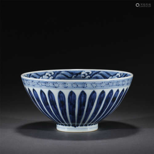 A BLUE AND WHITE PORCELAIN BOWL,XUANDE