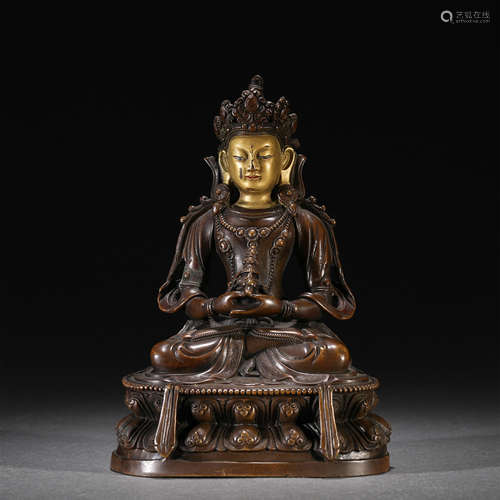 A BRONZE FIGURE OF BUDDHA STATUE