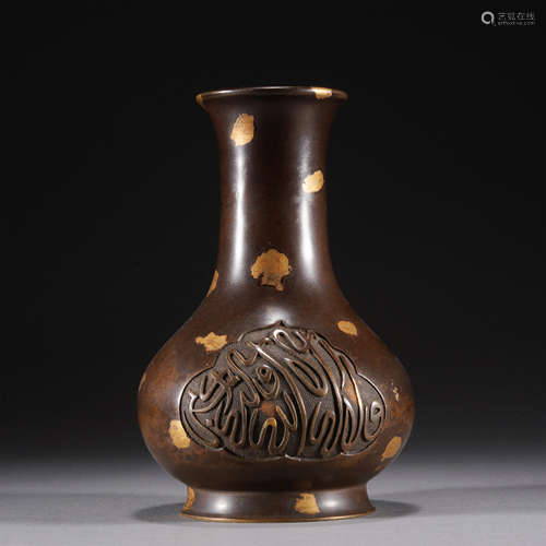 A BRONZE VASE ,QING