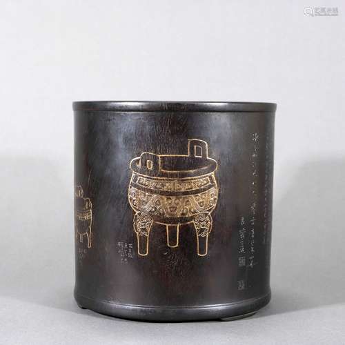 Zitan Rosewood Brush Pot, China