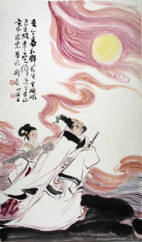 Chinese ink painting,
Liu Danzhai's 