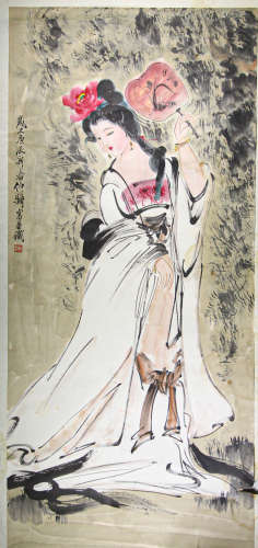 Chinese ink painting,
Bai Boye's painting of 