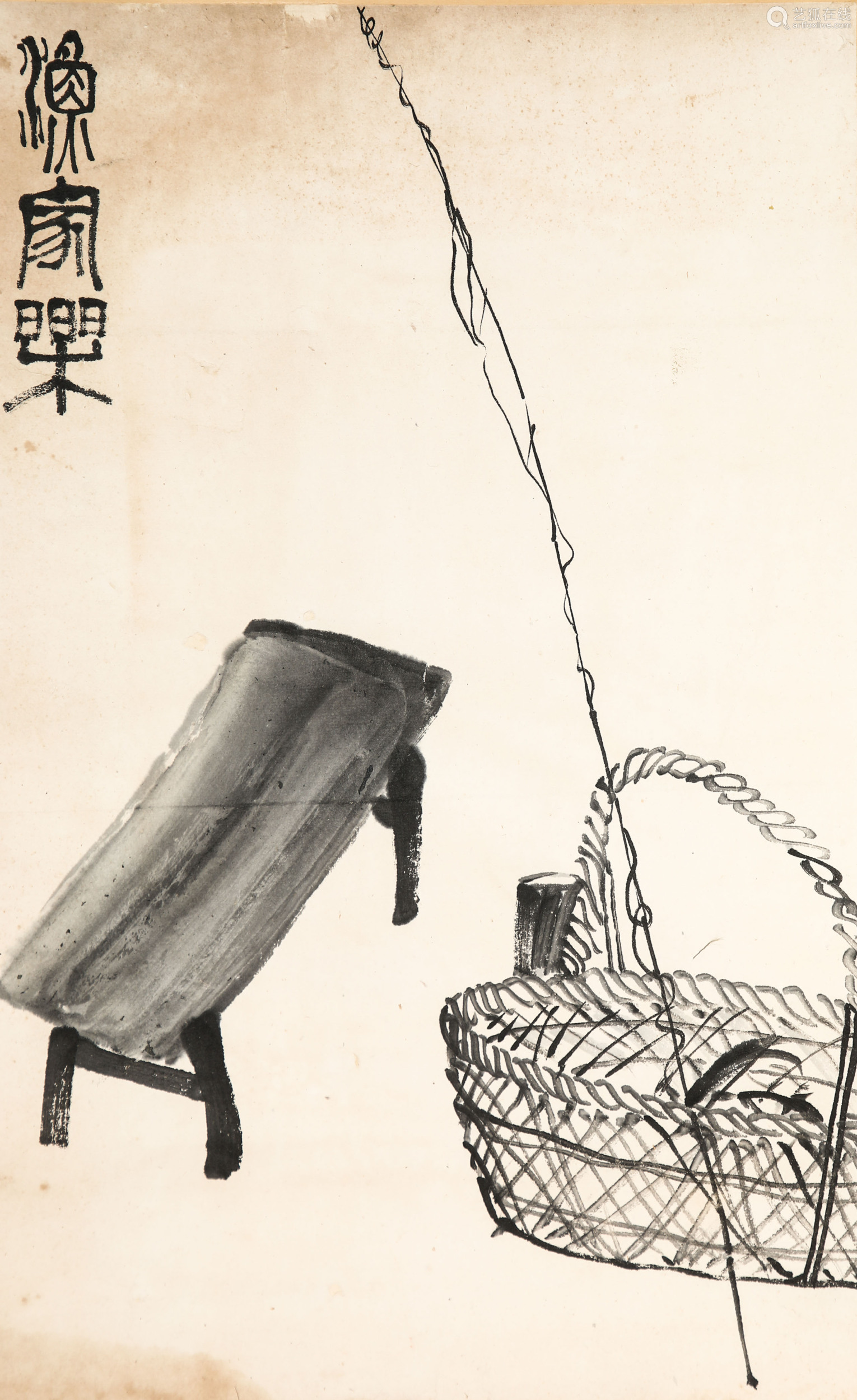 Chinese ink painting,
Qi Baishi's 