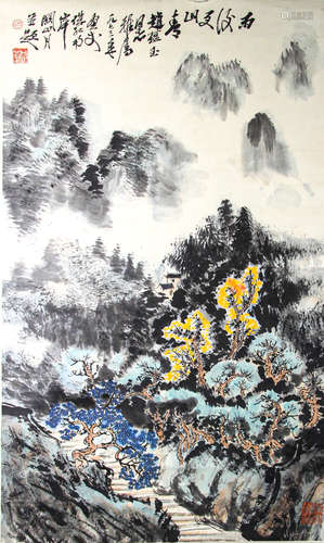 Chinese ink painting,
Guan Shanyue's 