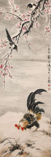 Chinese ink painting,
Wang Xuetao's double auspicious pictur...