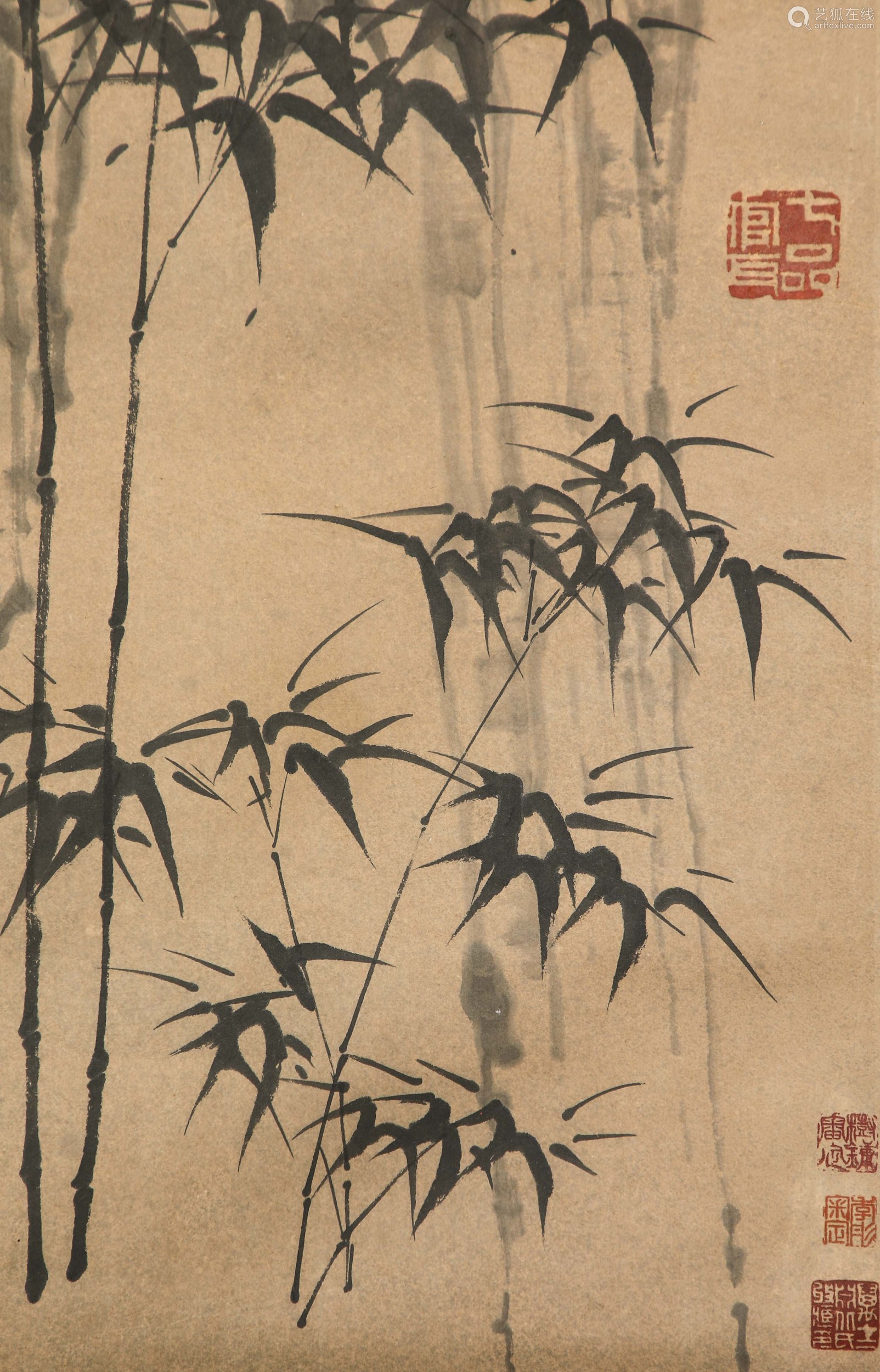 Chinese ink painting,
Zheng Banqiao's Ink Bamboo Drawings