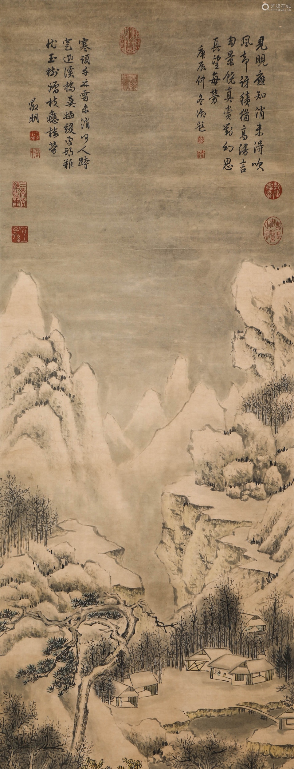 Chinese ink painting,
Wen Zhengming's 