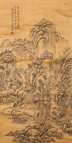 Chinese ink painting,
Wu Hui's Landscape Paintings