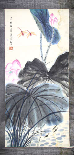 Chinese ink painting,
Jiang Handing and 