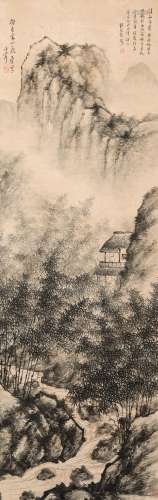 Chinese ink painting,
Drawings of Dong Qichang's Bamboo Fore...