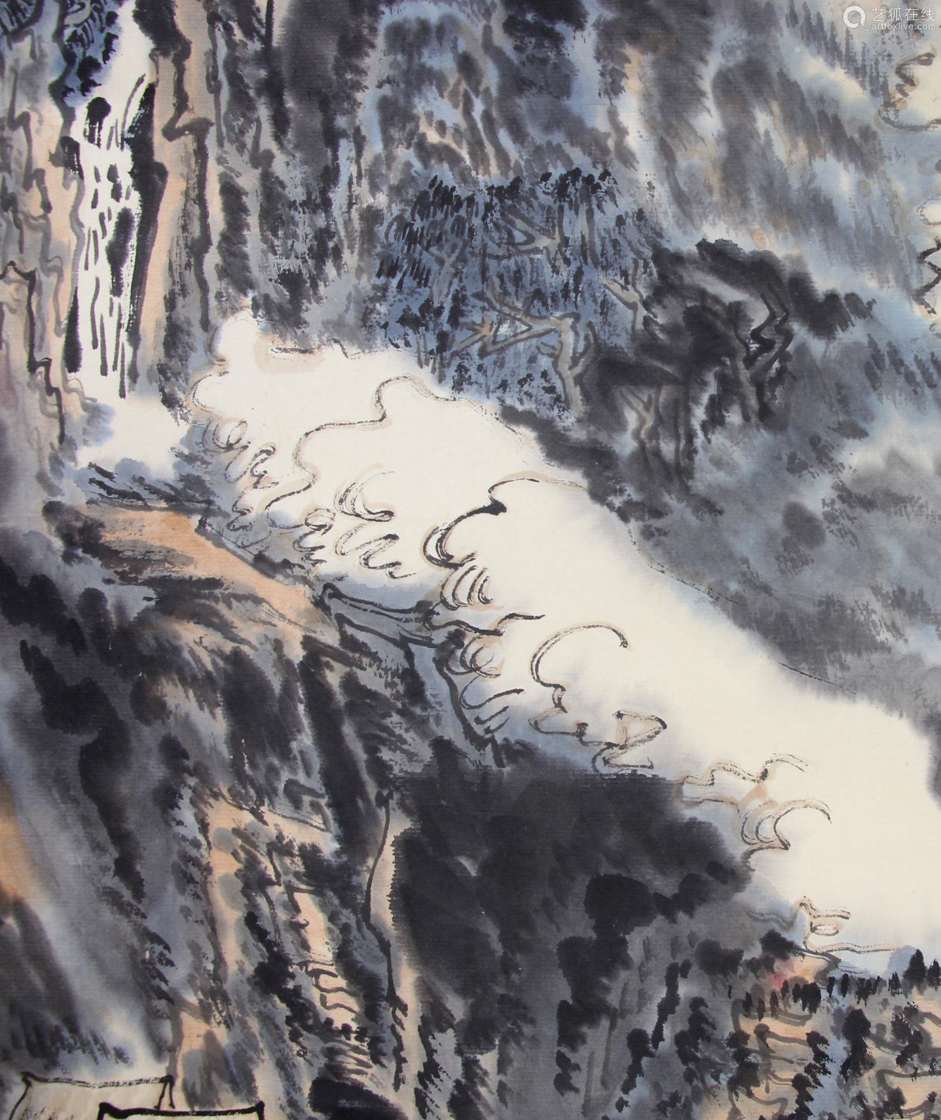 Chinese ink painting,
Lu Yanshao's Landscape Paintings