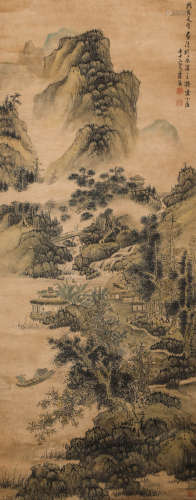 Chinese ink painting,
Lan Ying's landscape painting