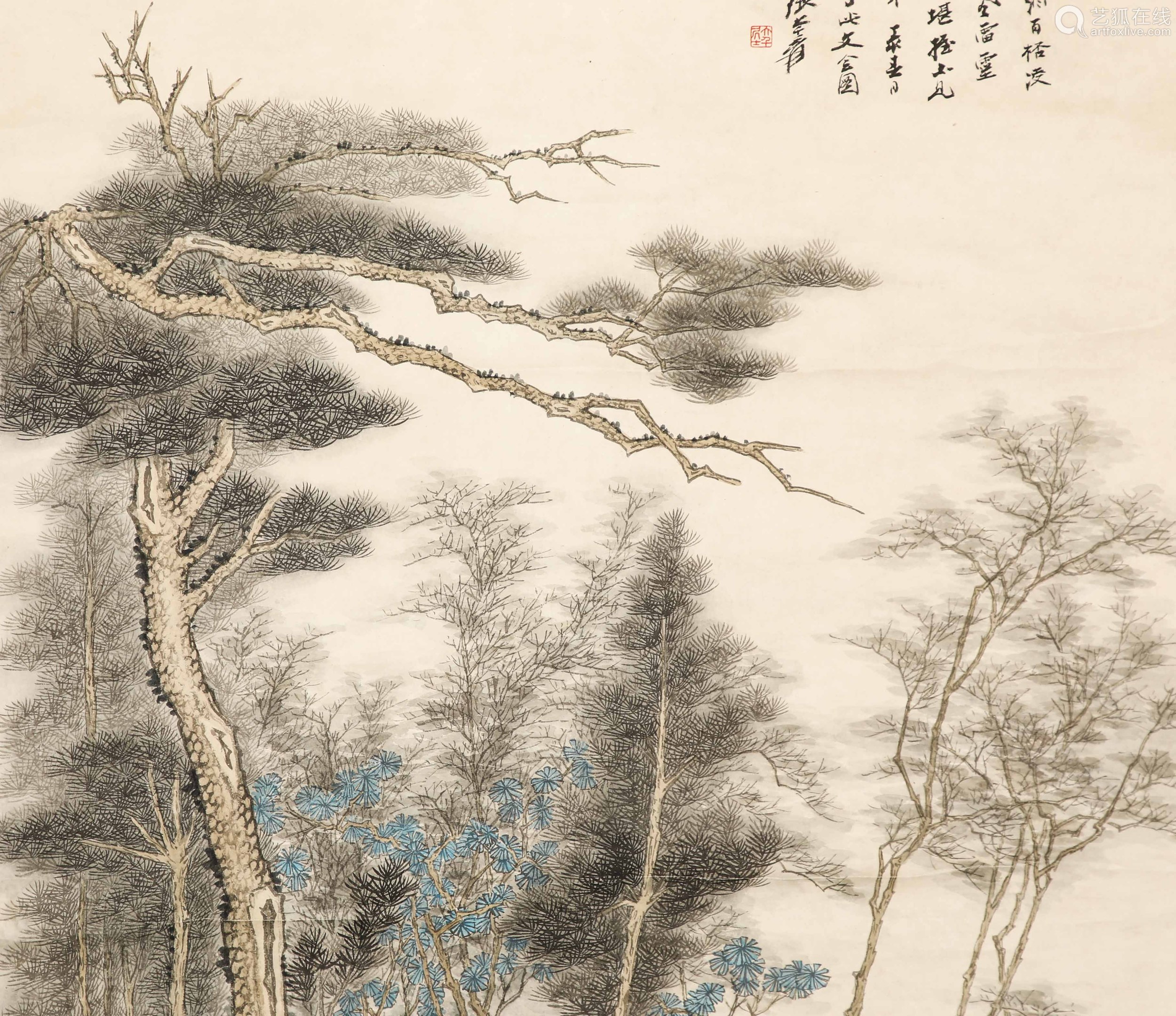Chinese ink painting, 
Zhang Daqian's painting of 