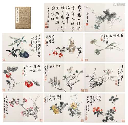 Chinese ink painting,
Zhang Qing's Flower Album