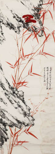 Chinese ink painting,
Zeng Zhifo's Dianthus Drawings