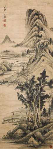 Chinese ink painting,
Dong Qichang's landscape paintings