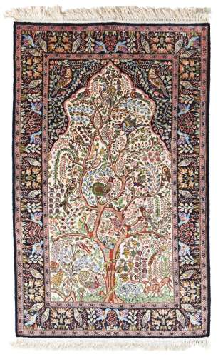 Silk Kashmir Pictorial Rug