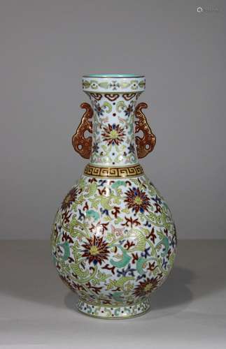 Vase, Cloisonne-Imitation