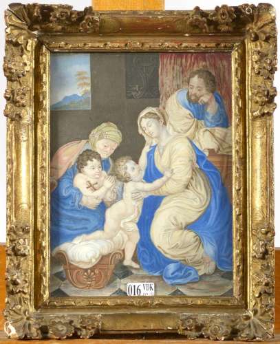 RAPHAEL (1483 - 1520) "La Sainte Famille accompagnée de...