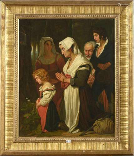 DE GROUX Charles (1825 - 1870) Huile sur toile "L'A...