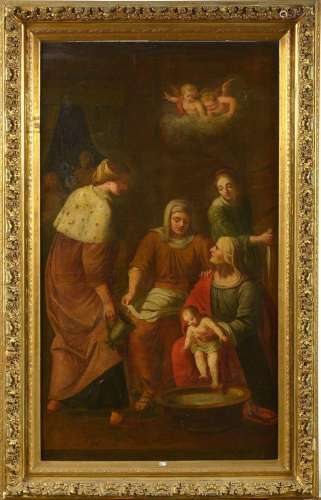 LE SUEUR Eustache (1616 - 1655) Huile sur toile marouflée su...