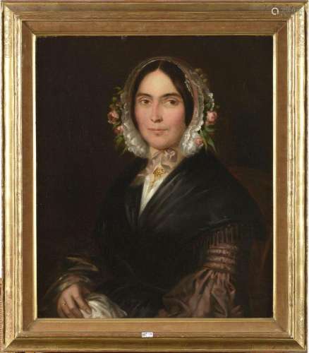 WIERTZ Antoine (1806 - 1865) Huile sur toile "Portrait ...