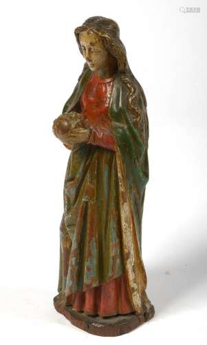 "Marie-Madeleine" en chêne sculpté et polychromé. ...