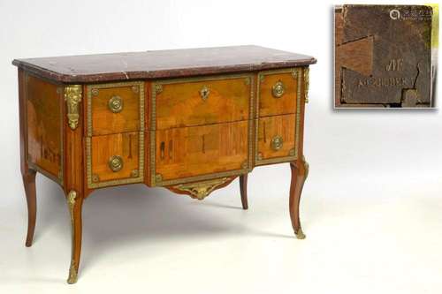 Commode Transition dite "Sauteuse" en bois de plac...