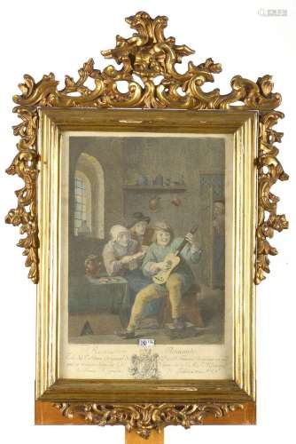 SCHWAB Johann Caspar (1727 - ?) "La récréation flamande...