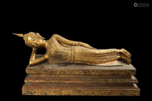 Parinirvâna Buddha allongé sur son lit avant le grand départ...