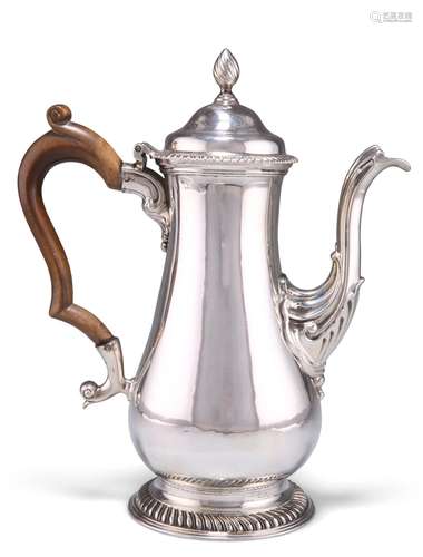 A GEORGE III SILVER COFFEE POT, by Daniel Smith & Robert...