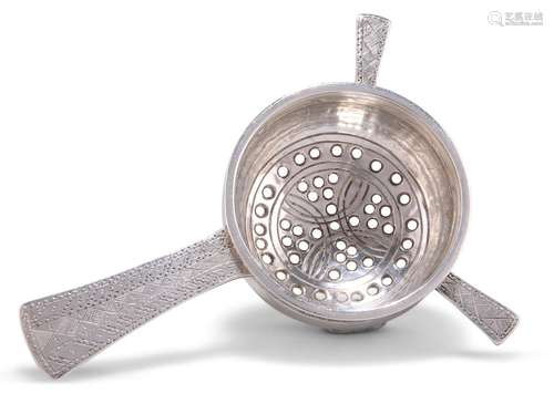 AN ARTS AND CRAFTS SILVER TEA STRAINER, by Liberty & Co ...